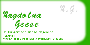 magdolna gecse business card